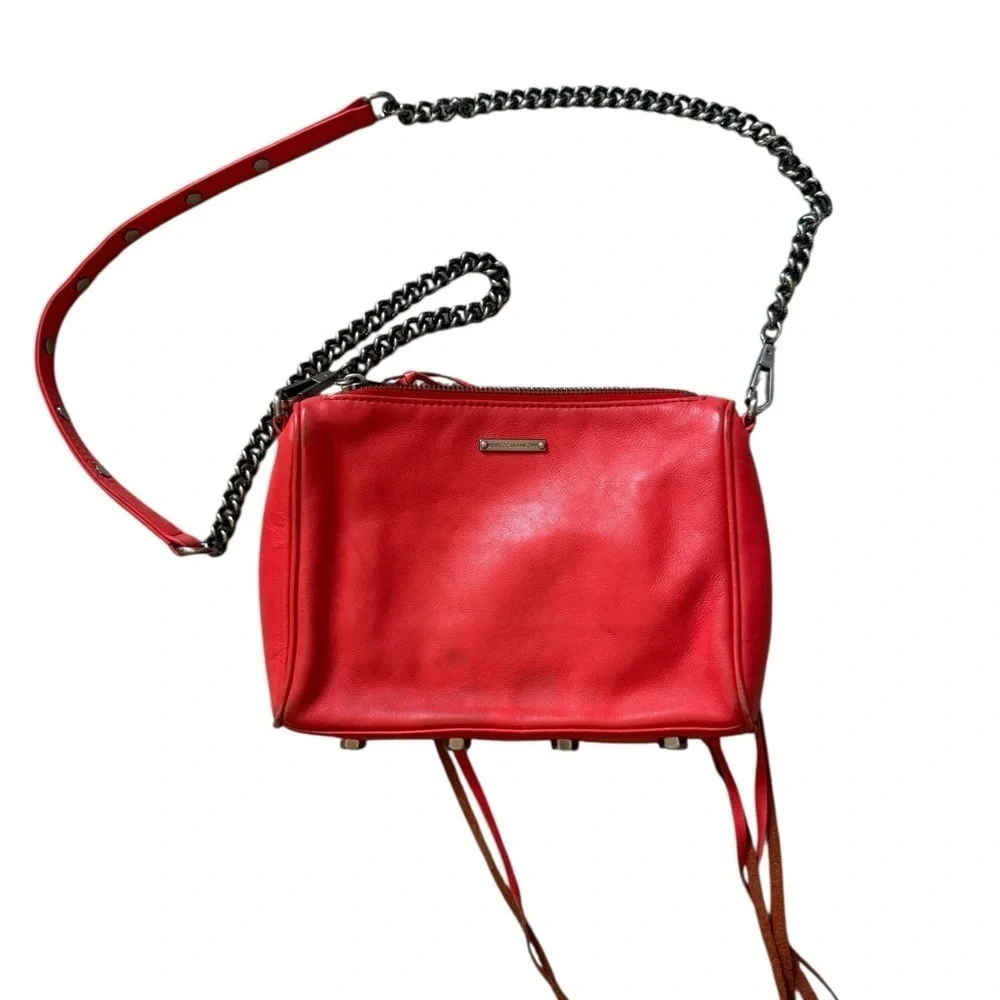 Rebecca Minkoff Mini MAC Crossbody Bag in Red Leather – Well Loved Condition